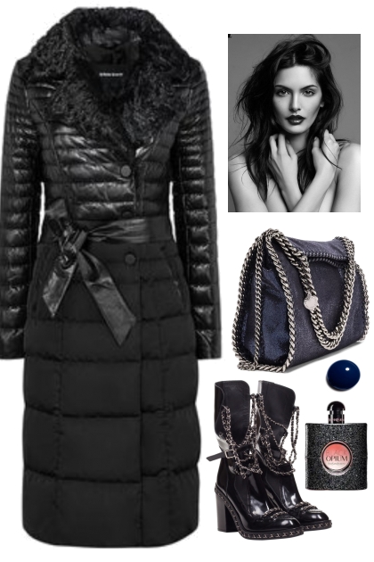 BLACK PUFFER COAT 1 17 2023- Modna kombinacija