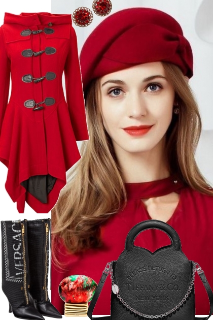 RED COAT ~ 1 18 2023- Модное сочетание