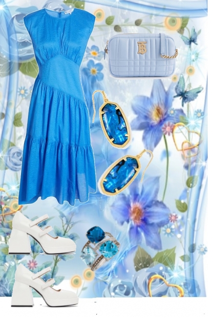 .BLUE DRESS 2 8 2023- Модное сочетание