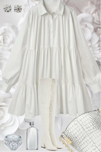 --> WHITE DRESS <-- 2182023- Combinaciónde moda