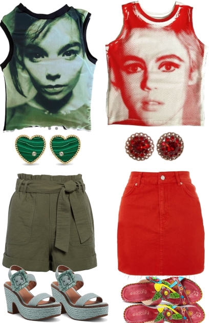 CASUAL FACES TEES AND SHORTS ~ 22323- Modna kombinacija