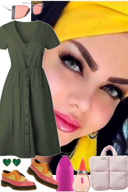 GREEN DRESS 2 28 2023- Modekombination