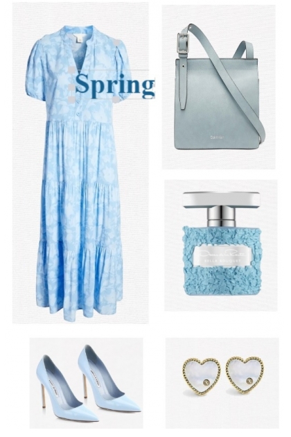 BLUE SPRING DRESS 3323- Модное сочетание