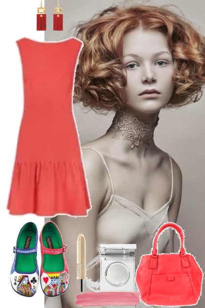 RED DRESS 32823- Combinazione di moda