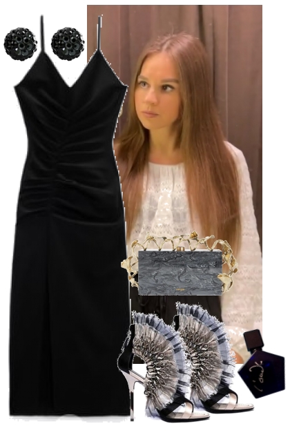 RINA WITH ZARA BLACK DRESS 33123- Modna kombinacija