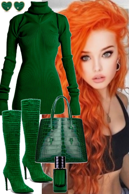 GREEN MONOCHROME 4223- Combinazione di moda