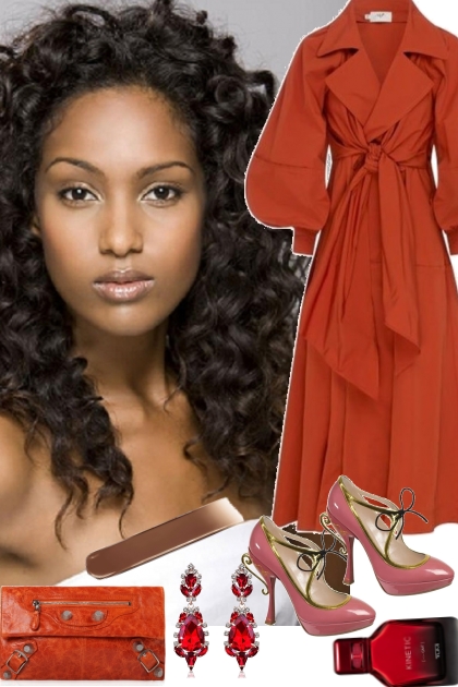 RED BELTED DRESS 4/6/2023- Fashion set