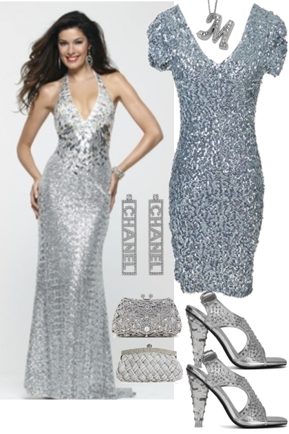 SILVER GLITZ DRESSES 4192023- Modna kombinacija