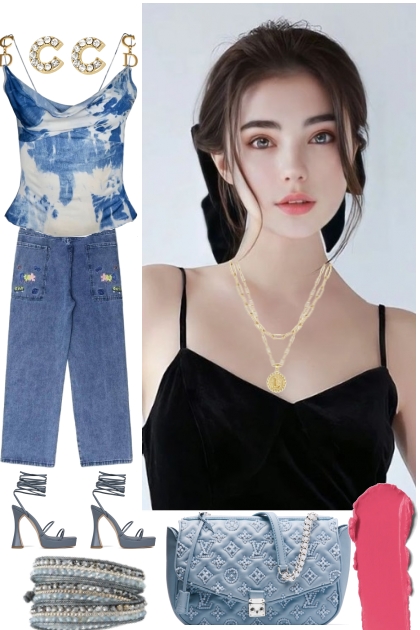 JEANS, TANK AND A FINE DAY 52823- Fashion set