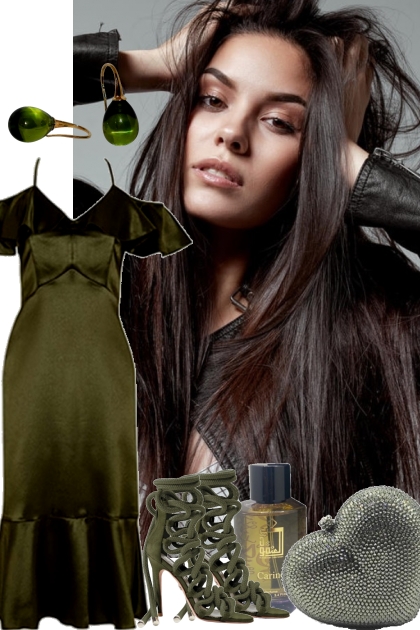 MIDNIGHT GREEN SATIN 6/23/23- Combinazione di moda