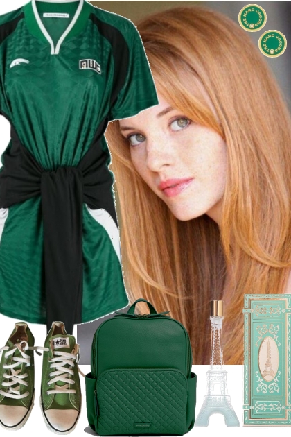 DRESS IN GREEN ~ 8/23/23- Combinazione di moda