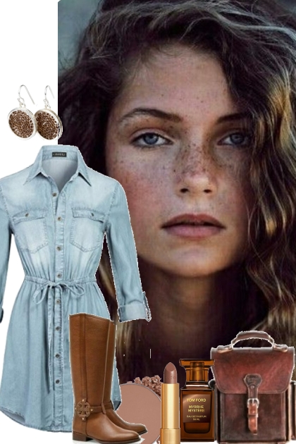 DENIM DRESS. 10/12/2023- Модное сочетание