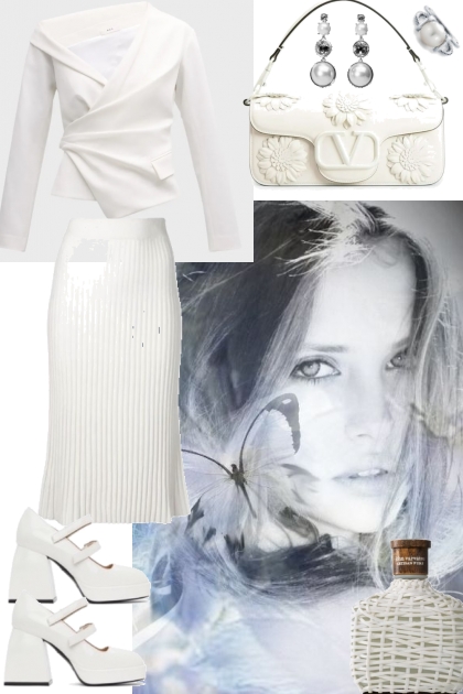 WHITE OUTFIT 8/31/2024- Fashion set