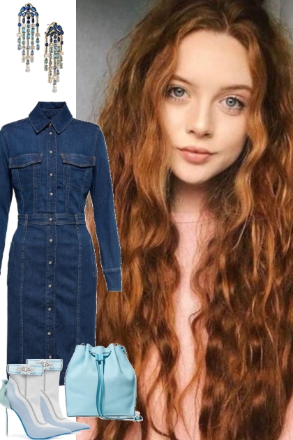 DENIM DRESS 9/1/2024- Fashion set