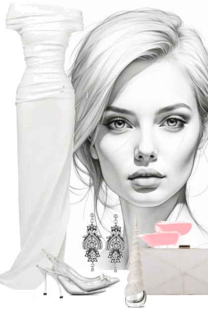 WHITE DRESS 9/7/2024- Fashion set