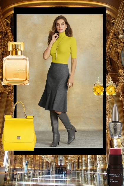 YELLOW AND GRAY FOR FALL 9/11/24- Combinaciónde moda