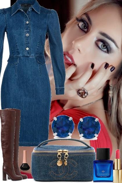 DENIM DRESS ~ 9/20/24- Combinazione di moda