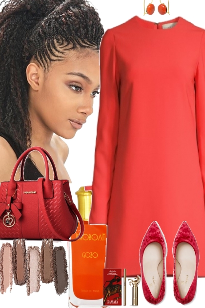 RED DRESS AUTUMN 9/22/24- Combinazione di moda