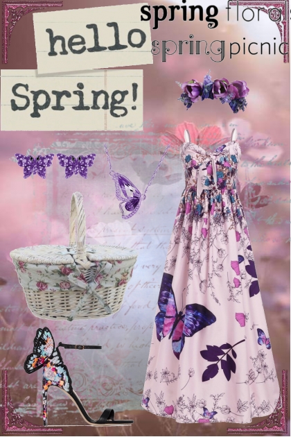 Spring...Butterfly...Picnic :)- Combinazione di moda