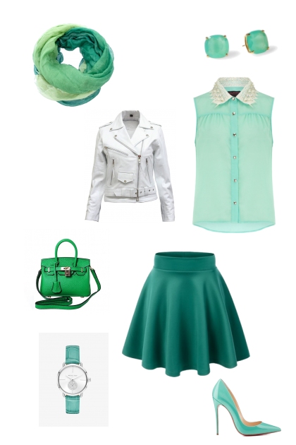 Зеленый монохром- Fashion set