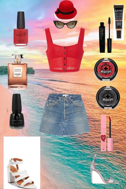 Summer Red- combinação de moda