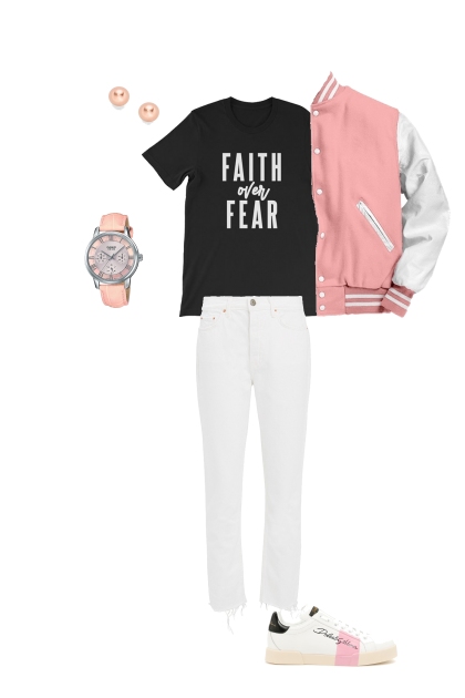 Faith Over Fear- Combinaciónde moda
