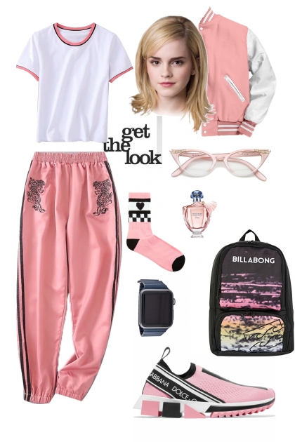 Sporty and pink)- combinação de moda