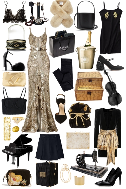Black/Gold- Fashion set