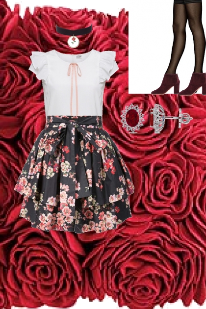 Romantic Roses, Rouge and Noir- Fashion set