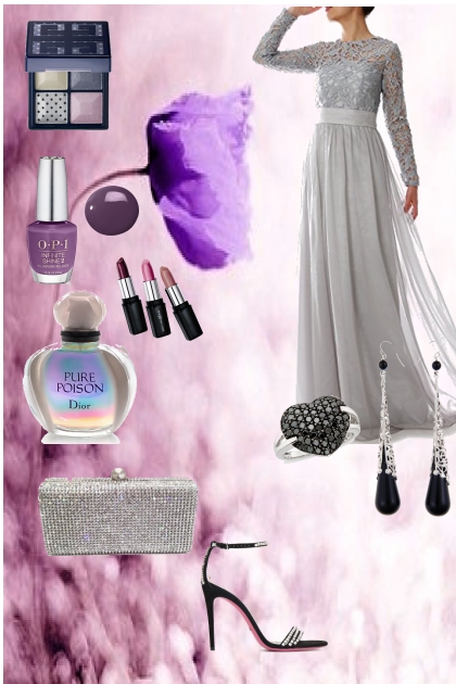 Grey dress- Модное сочетание