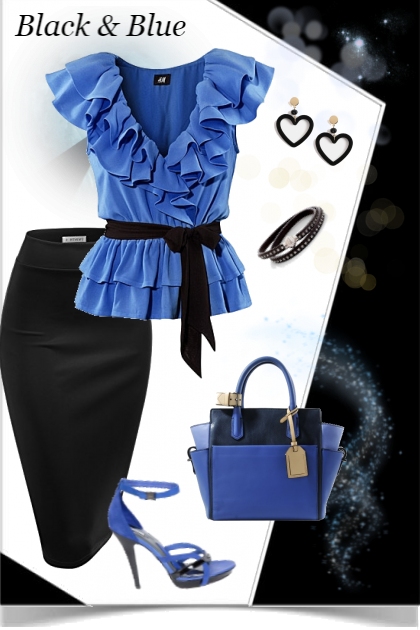 Black & Blue- combinação de moda