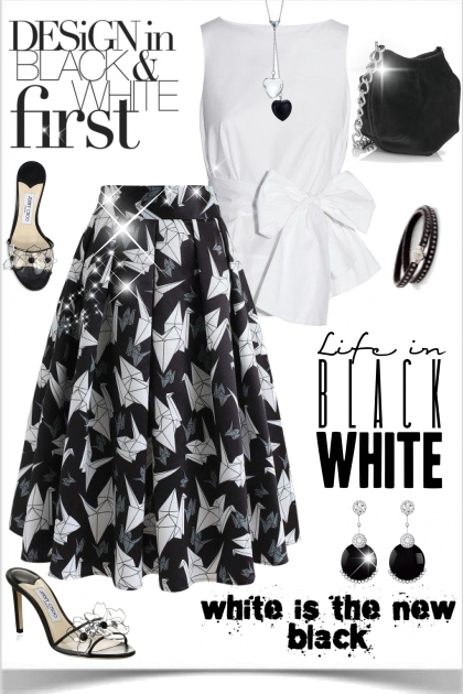Black and White- combinação de moda