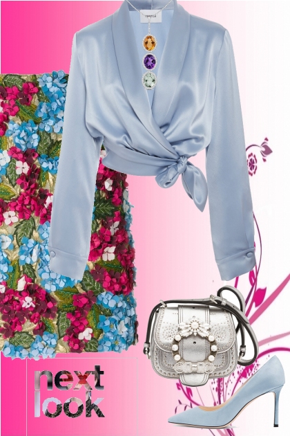 flower skirt- Modna kombinacija