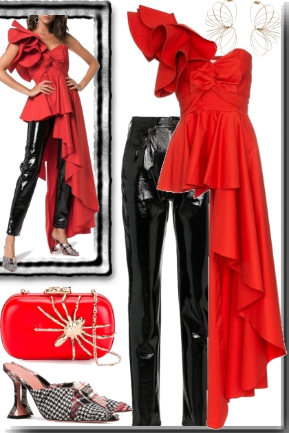 Red night out- Combinazione di moda