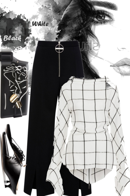 Lady in black & white- Modna kombinacija