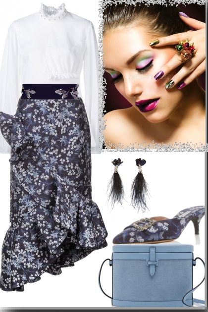 Raffle Floral skirt- Fashion set