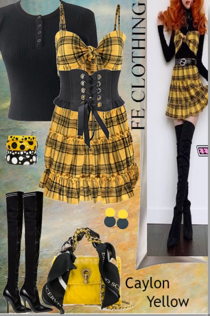 Casual Autumn Caylon Yellow- combinação de moda