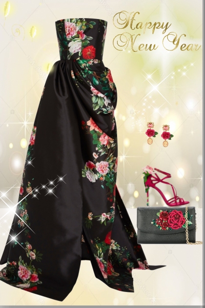  Floral Gown- combinação de moda