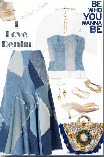 I Love Denim <3 <3 - combinação de moda