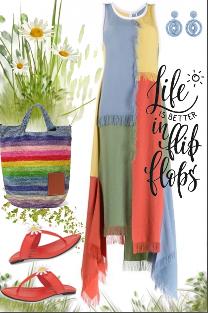 Life is Better in Flip Flop- Fashion set
