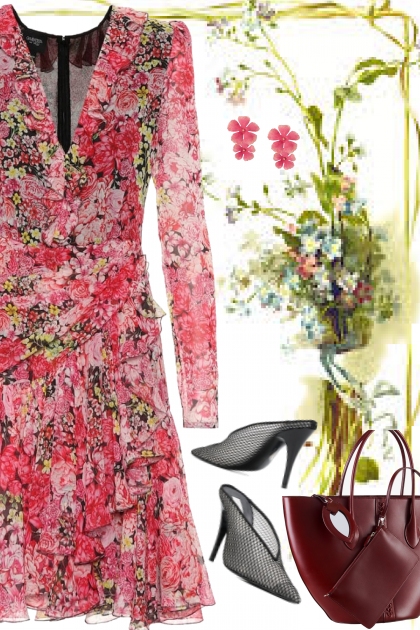 Floral Dress <3- combinação de moda