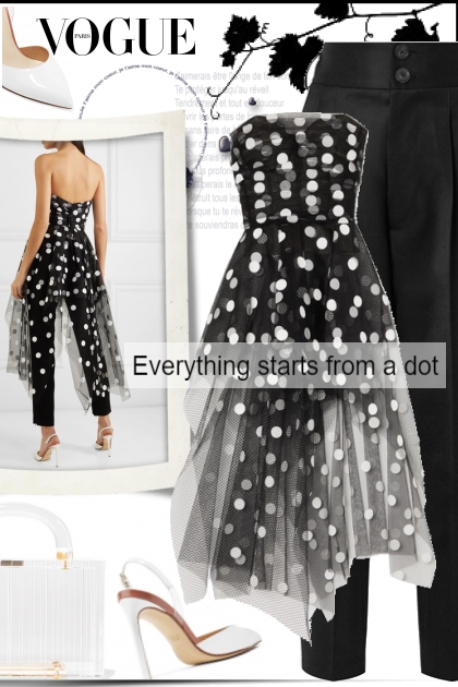 Everything starts from a dot- combinação de moda