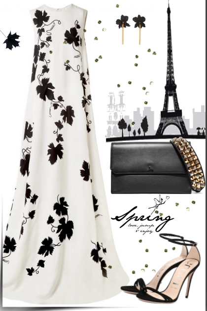 Spring with black&white- Fashion set