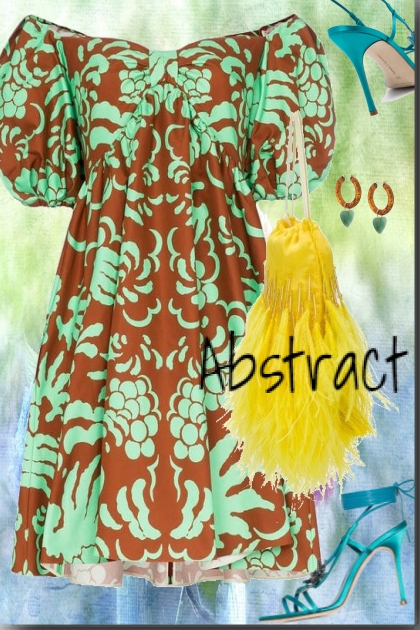 Abstract mini dress- Modekombination