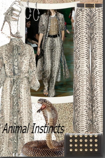 Snakeskin fashion- combinação de moda