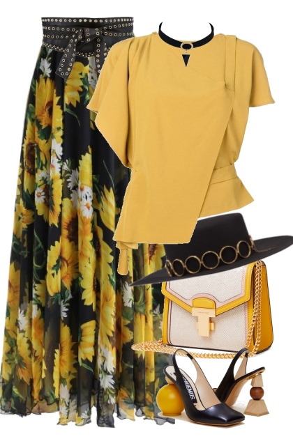 Sunflower Maxi Skirt - Combinazione di moda