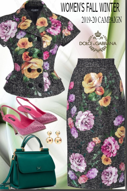 Floral Tweed- Modna kombinacija