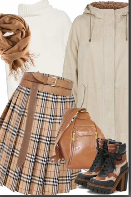 High School Pleated Skirts- combinação de moda