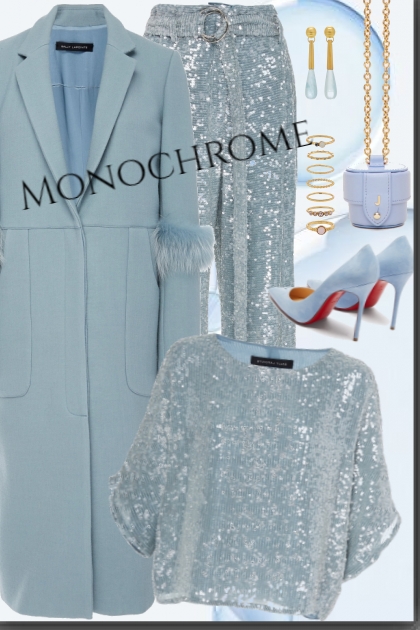 Blue Monochrome- Combinazione di moda