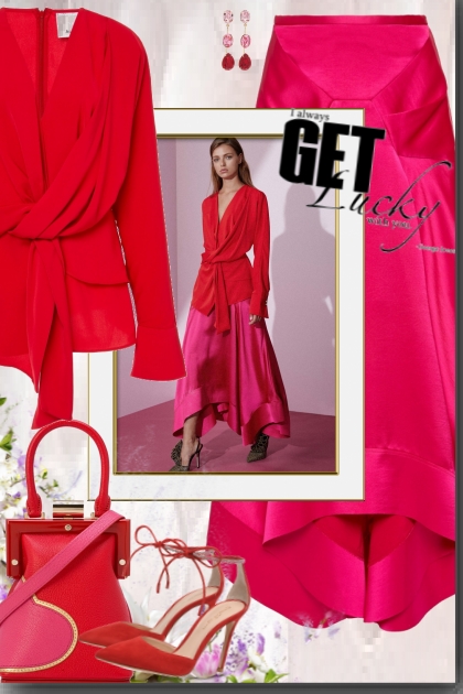 Red & Pink- combinação de moda